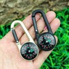 3 Pieces Of Compass, Compass Carabiner, Outdoor Cycling Compass, Suitable