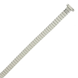 Tech Swiss TSMET201 Ladies Watch Band Expansion Stretch Spring Ends Silver-Tone 9-11mm