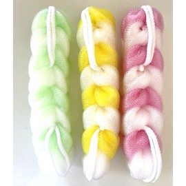 Kay LOT of 3 - Long Stretch Back Body Exfoliating Loofah Body Mesh