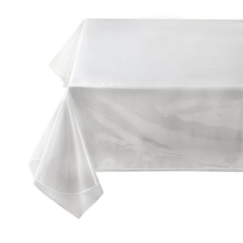 Benson Mills Heavy Duty Clear Plastic 100% Waterproof Tablecloth Protector, Vinyl Table Cloth, Oil Proof Wipe Clean Table Cover for Dining Tables, Parties and School Projects (60" x 124" Rectangular)