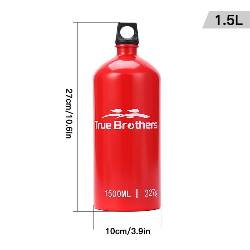 Sunydog 1.5L Aluminum Oil Fuel Bottle Alcohol LPG Oil Container
