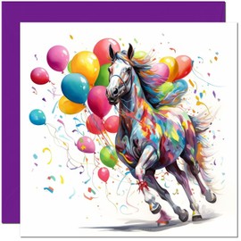 Horse Birthday Card - Pony Equestrian Horse birthday card 145 x 145mm