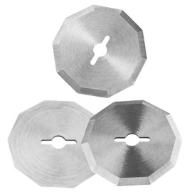 Mesee Pack of 3 Rotary Cutter Replacement Blades, Electric Rotary Cutter Replacement Blades, Rotary Cutter Blades 40 mm, Cardboard Cutter for Leather Fabric Package Carpet Plastic Box Cutting