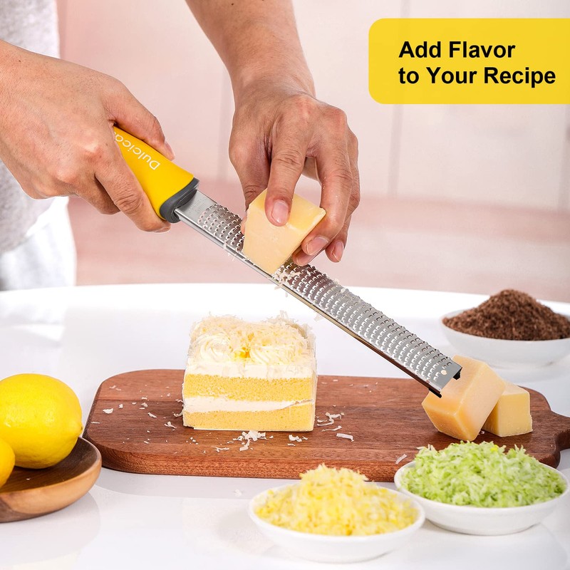 Dulcicasa Classic Zester and Grater - Professional Kitchen Lemon Zester