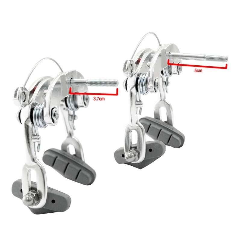 DIA-COMPE DC750 Center Pull Caliper Brake Set (Front+Rear), Silver, DP2502