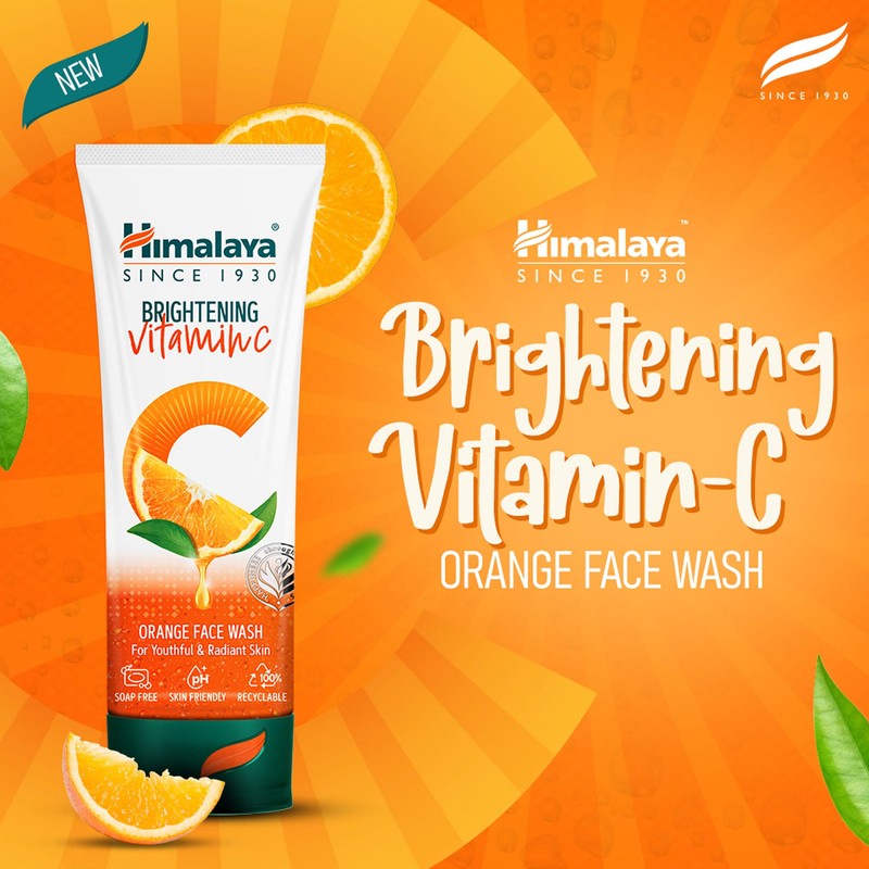 Himalaya Brightening Vitamin C Orange Face Wash | Brightening Face