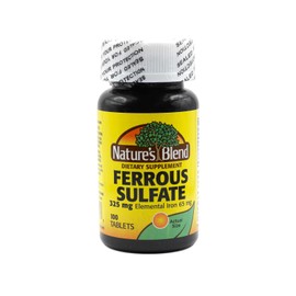 Nature's Blend Ferrous Sulfate 325 mg Mineral Supplement 100 Tablets