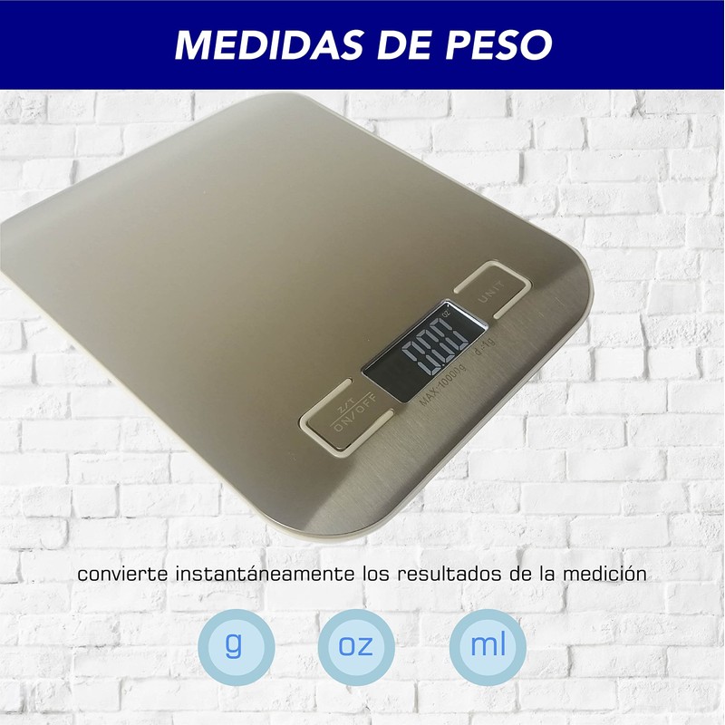 CHIC-FANTASY Báscula de Cocina Digital Multi Escala (Oz, ml, gr)