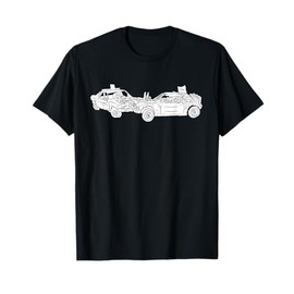 Silhouette Demolition Derby Crashing Car Racer Driver Racing T-Shirt
