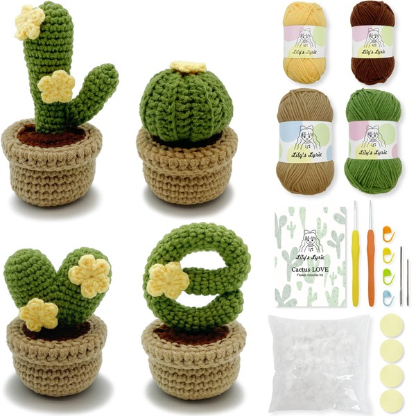 Lily's Lyric Crochet & Craft Kit | Cactus Love| Step-by-Step