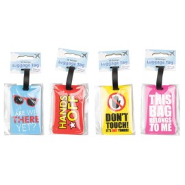 3D Suitcase Travel Bag Luggage Holiday Tag, Assorted Designs X1