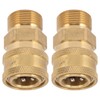 2Pcs Pure Copper M22 High Pressure Washer Fitting Adapter 3/8
