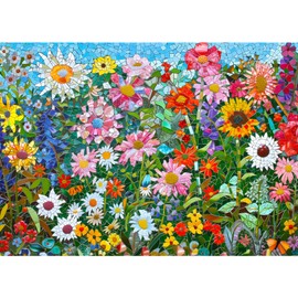 MISITU Jigsaw Puzzle, 1000 Piece Puzzle, Landscape, Paintings, Mural Murals, Flowers, Flower Gardens, Plants, Present, Birthday, Christmas, Stylish, Interior, Wild Flowers (20.9 x 27.6 inches (50 x 70