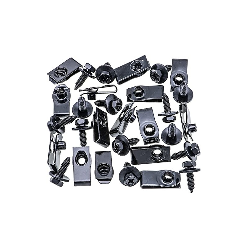Rexka 15 Sets M6-1.0 X 20mm Car Body Bolts &