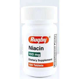 Rugby Niacin 100 mg 100 Tablets by Rugby - Pack of 3