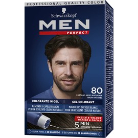 Colourante per capelli in gel senza ammoniaca men perfect n 80 castano nero naturale