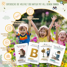 Find It Search Game | Found Outdoor Search Game | 50 Explorer Cards for Children - Outdoor Treasure Hunt and Discover Nature | Games from 4, 5, 6, 7, 8 Years Toy Easter Gifts for Girls & Boys
