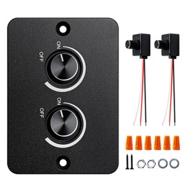 DC 12V Dimmer Switch 5A 3 Wires PWM LED Dimmer Switch with Rotary Control, Continuous Dimmer for LED Lamps for Motorhome, Caravan, Boat, Truck, Camper, Lamp and Plain LED Strips