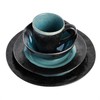 Gibson Elite Dragonstone Round Reactive Glaze Stoneware Dinnerware Set, Service