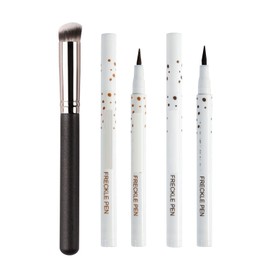 Cerioll Freckle Pen Set, 2 Pieces Freckle Makeup Pen Set, Buildable Coverage, Waterproof Long-Lasting, For Natural Like-Real Makeup (Light Brown+Natural Coffee)