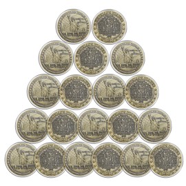 CHURYUML 20Pcs Military Challenge Coins Bulk Veterans Day Gifts Honoring Our Veterans Military Gifts for Men Women Army Soldiers Military Prayer Coin Thank You for Your Service