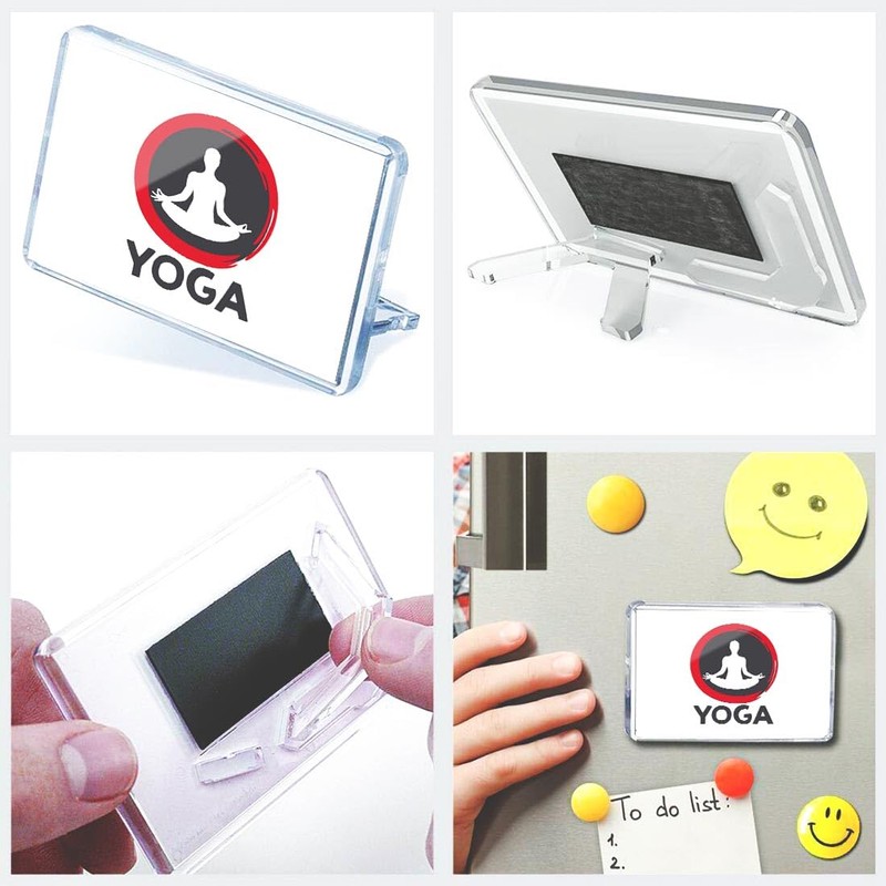 Classic Rectangle Magnet with Stand - Yoga Pose Meditation Fun