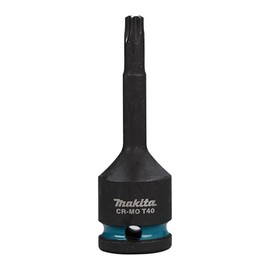 Makita E-19819 Impact Black T-Impact Socket 1/2" T40, Chrome Molybdenum, 78 mm Long, Pack of 1