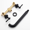 Wall Mount Tub Filler Matte Black Tub Faucet High Flow