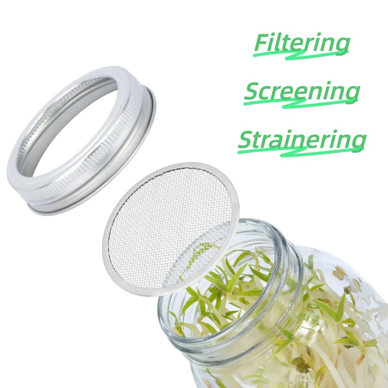 QSYZAIL 10 Pcs Sprouting Lids for Mason Jar 2.75 Inch