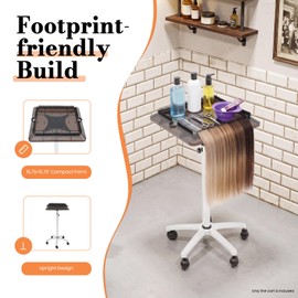 Hair Extension Tool Tray Trolley Cart, Height Adjustable w/RemovableTray