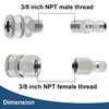 Raincovo Pressure Washer Quick Connect 3/8 Inch, Pressure Washer Fittings,