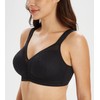 Lemorosy Full Coverage Non Padded Wireless Minimizer Bra Women's Plus