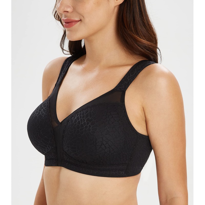 Lemorosy Full Coverage Non Padded Wireless Minimizer Bra Women's Plus
