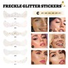 Easilydays 6 Styles Gold Face Glitter Freckles Face Tattoo, Face