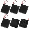 5pcs 4 AA Battery Holder with Cover and Switch, 4X