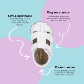 See Kai Run - Brook III Sandal for Infants, White/Pink, Infant 5