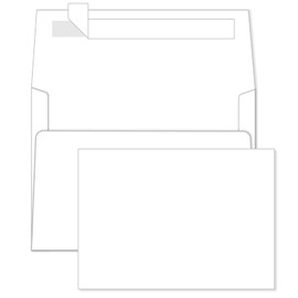 Creebe 100 Pack Unfolded Blank Cards and Envelopes 5x7, 5 x 7 Flat Cardstock with A7 Envelopes Self Seal, Blank Note Cards Greeting Cards and Envelopes for Wedding, Invitations, DIY, Thank You Cards