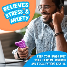 Push Pop Bubble Fidget Sensory Toy, 4-Pack Push Pop Fidget Toy, Square, Purple, Orange, Mint Green, Yellow, Party Favors