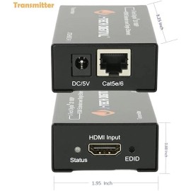 J-Tech Digital HDMI Extender over cat5e/6 1080P@165ft 50m HDMI Balun Over Single