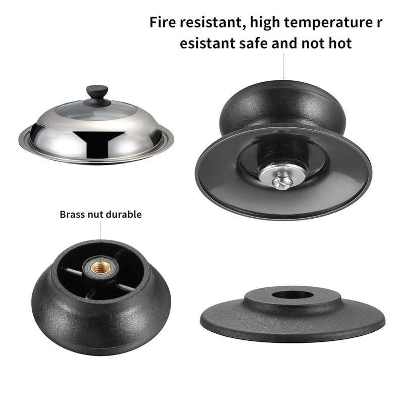 4 Pcs Pot Lid Knob,Universal Replacement Saucepan Lid Knobs,Bakelite Heat-Resistant