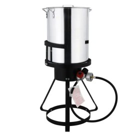 Outdoor Cookware Aluminum Fryer 13x32in Gas Stove Rack Tripod Stand Silver Without Pot Covercolor: as picture