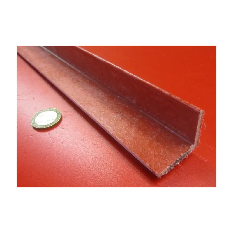 Rochling Unequal Fiberglass 90º Angles, GPO3 Red 1/8" Thick x