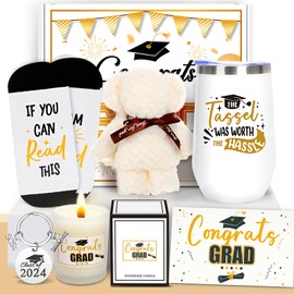 Duchong 2024 Graduation Gifts for Her Him, Best High School College Congratulations Gifts, Master Degree Grad Gifts Box with Tumbler, New Job Gifts, Congrats Gifts for Graduates Girls Boys