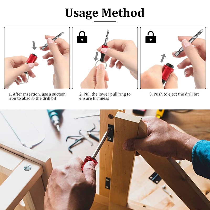 18Pcs 1/4inch Hex Shank Bit Holder - Portable Socket Quick