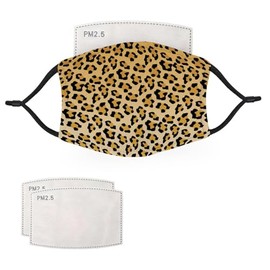 McMug - Animal Print Collection - Animal Print - Face Masks - 2 Filters Included, Leopard, Child - 10cm x 15cm
