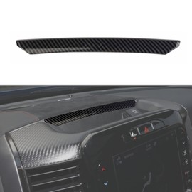 Korlot Carbon Fiber Center Console Storage Slot Cover Trim for Dodge RAM 1500 2500 3500 2019-2026