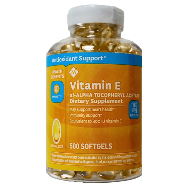 Member's Mark Vitamin E 180mg 400 IU, 500 Softgels