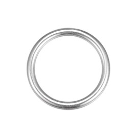 METALLIXITY 316 Stainless Steel O Rings (45x6mm) 1pcs, Welded Round Ring - for Ropes, Hanging Objects