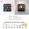 Loyled Black Wall Sconce, 1-Light Modern Raindrop Wall Mounted Lamp,
