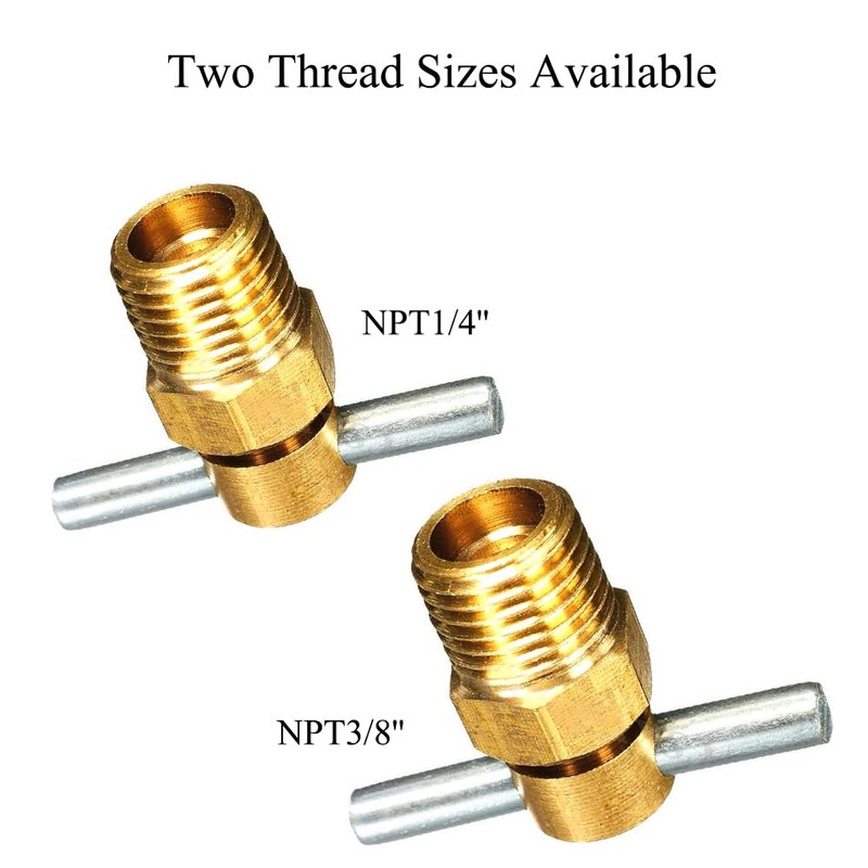 1/4'' NPT Messing Wasserablassventil für Luftkompressor Tank Ersatzteil, 5 Stück